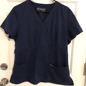 Large Grey’s Anatomy scrub top.